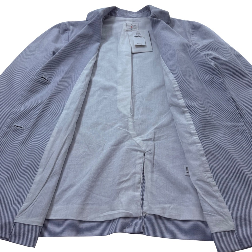 Gap Academy Classic Blazer Jacket Blue White Stripe Womens 4 - Picture 6 of 12